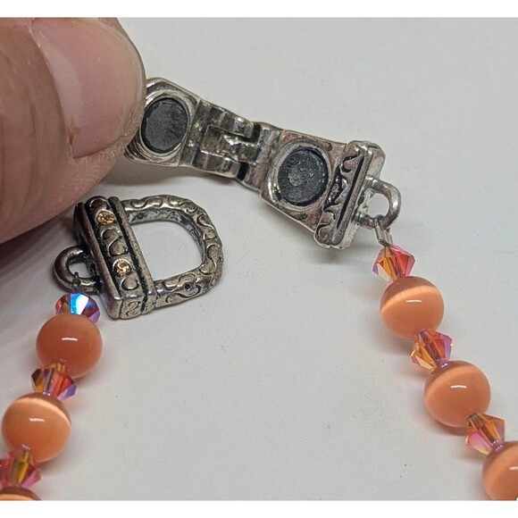 Special Causes Orange Ribbon Faith & Hope Beaded Charm Magnetic Bracelet - Picture 6 of 6